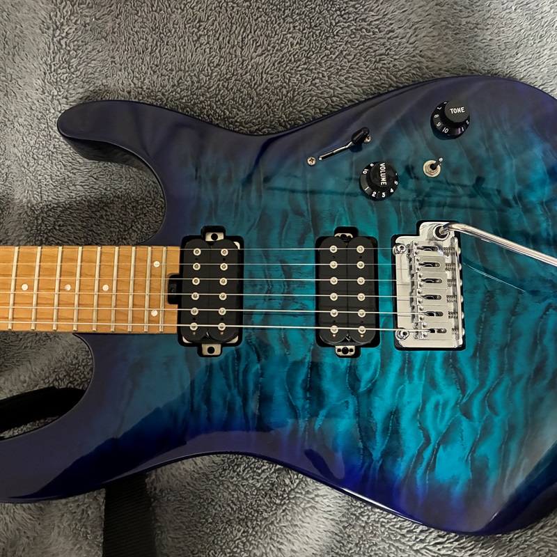 Charvel Pro-Mod Dinky DK24 HH 2PT CM QM, Chlorine Burstの画像